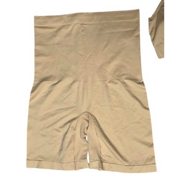 Yummie Bra, High Waist Mid Thigh and Panty 3 Piece Set 1X/2X (666) - Picture 6 of 8